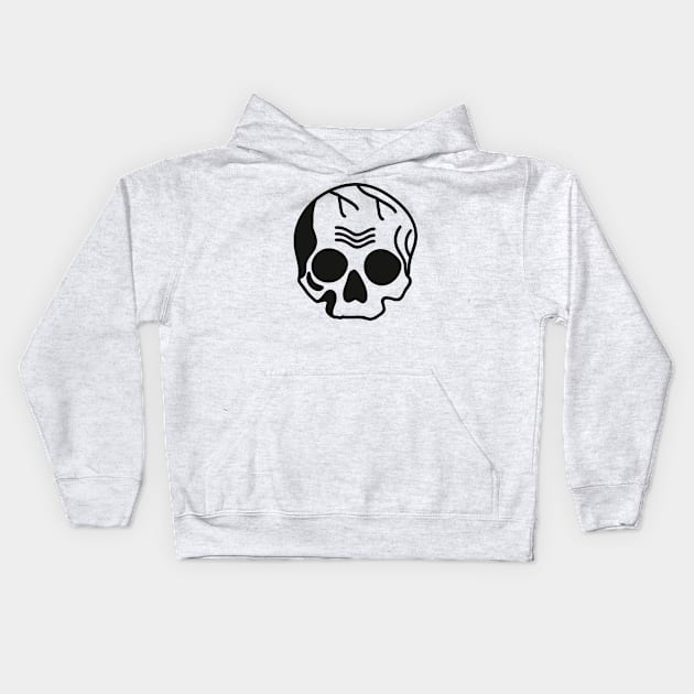 The Grey Skull Kids Hoodie by Teeeshirt